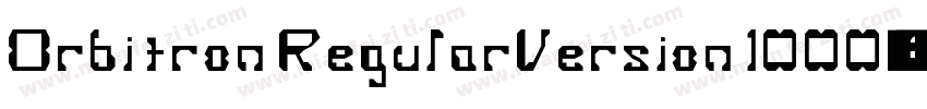 Orbitron RegularVersion 1000字体转换